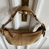 Coach mini suede bag