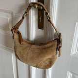 Coach mini suede bag