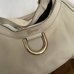 Beautiful white Gucci Abby shoulder bag with gold hardware. 